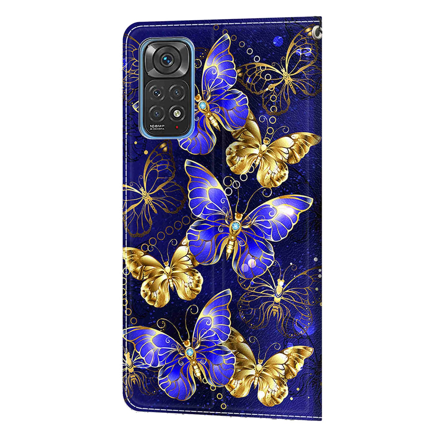 Leather Phone Case for Xiaomi Redmi Note 11 4G (Qualcomm) / Note 11S 4G , Pattern Printing Card Slots Stand Flip Cover