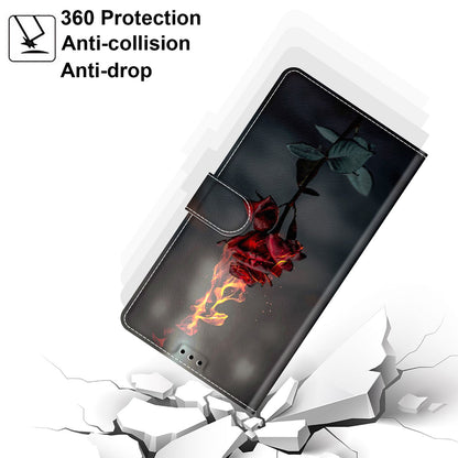 Leather Phone Case for Xiaomi Redmi Note 11 4G (Qualcomm) / Note 11S 4G , Pattern Printing Card Slots Stand Flip Cover