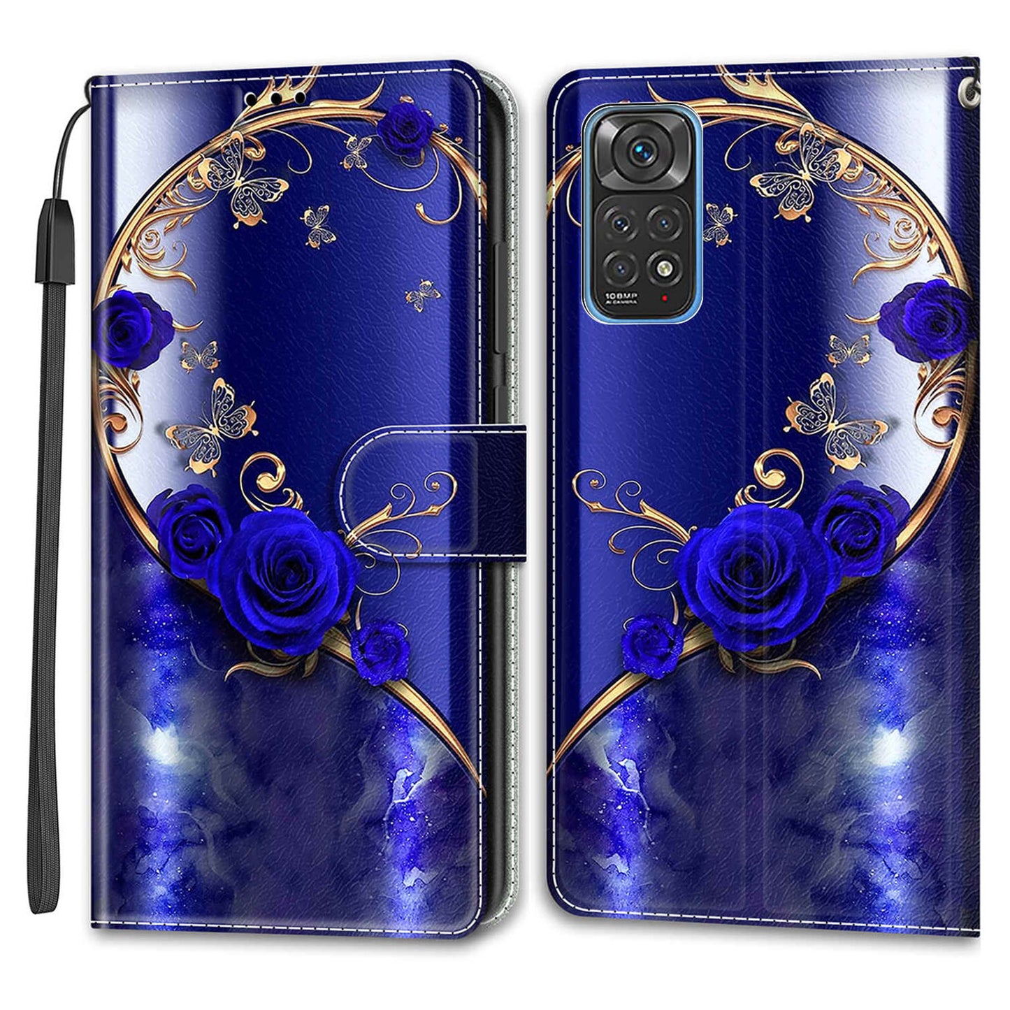 Leather Phone Case for Xiaomi Redmi Note 11 4G (Qualcomm) / Note 11S 4G , Pattern Printing Card Slots Stand Flip Cover