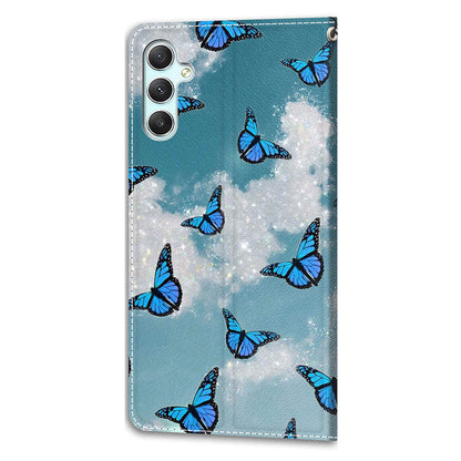 Shockproof Case for Samsung Galaxy A34 5G Card Slots Stand Phone Case Pattern Printed Leather Cover