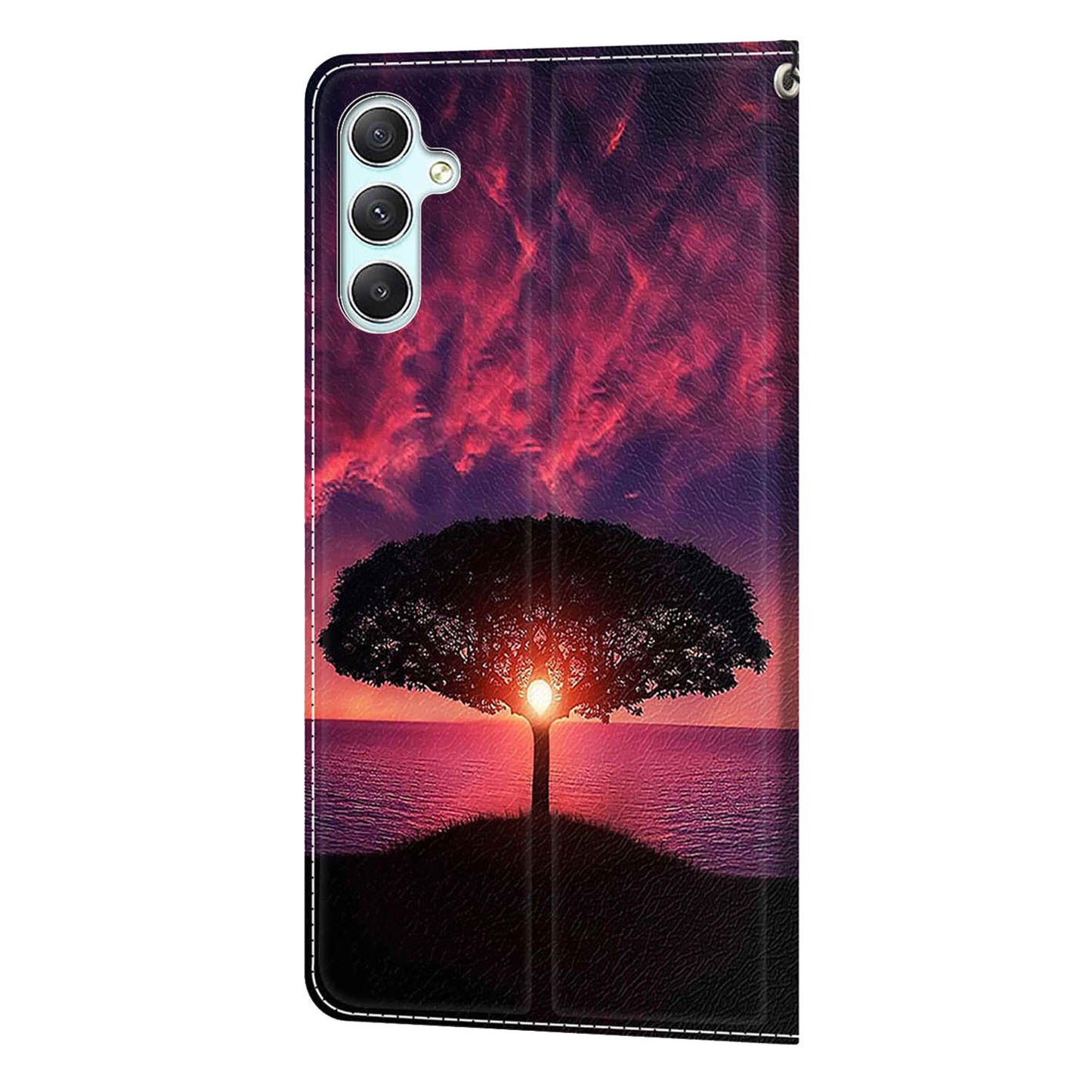 Shockproof Case for Samsung Galaxy A34 5G Card Slots Stand Phone Case Pattern Printed Leather Cover