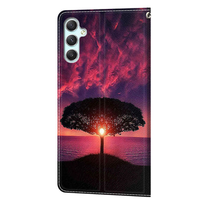 Shockproof Case for Samsung Galaxy A34 5G Card Slots Stand Phone Case Pattern Printed Leather Cover