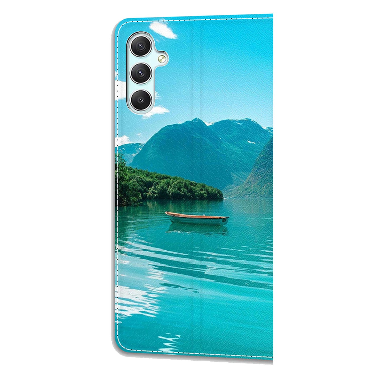 Shockproof Case for Samsung Galaxy A34 5G Card Slots Stand Phone Case Pattern Printed Leather Cover