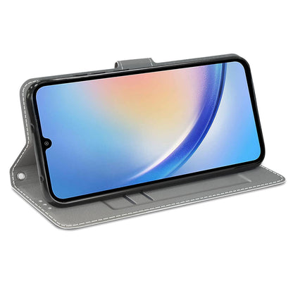 Shockproof Case for Samsung Galaxy A34 5G Card Slots Stand Phone Case Pattern Printed Leather Cover