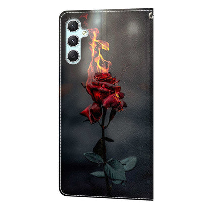 Shockproof Case for Samsung Galaxy A34 5G Card Slots Stand Phone Case Pattern Printed Leather Cover