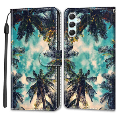 Shockproof Case for Samsung Galaxy A34 5G Card Slots Stand Phone Case Pattern Printed Leather Cover