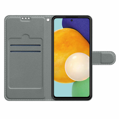 Phone Case for Samsung Galaxy A53 5G Card Slots Phone Shell Pattern Printed Leather Cover with Stand, Strap