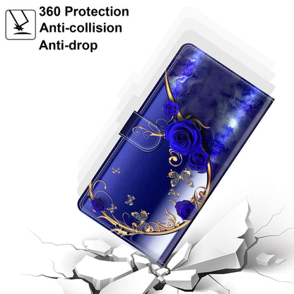 Leather Case for iPhone 14 , Pattern Printed Card Holder Stand Phone Cover