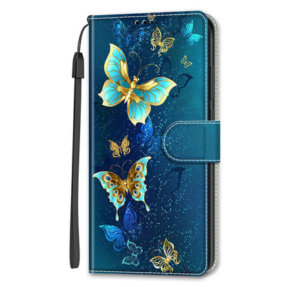 For iPhone 14 Pro Pattern Printing Leather Phone Case Card Slots Flip Stand Cover