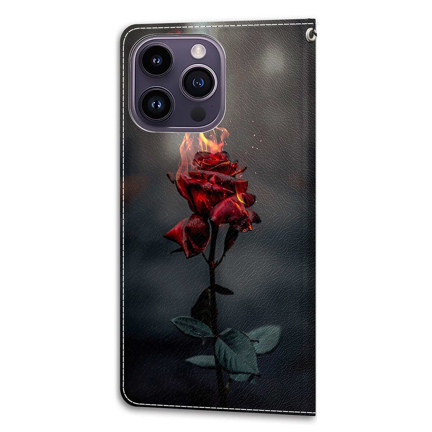 For iPhone 14 Pro Pattern Printing Leather Phone Case Card Slots Flip Stand Cover