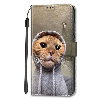 For iPhone 14 Plus PU Leather Pattern Printing Case Card Holder Phone Cover with Stand