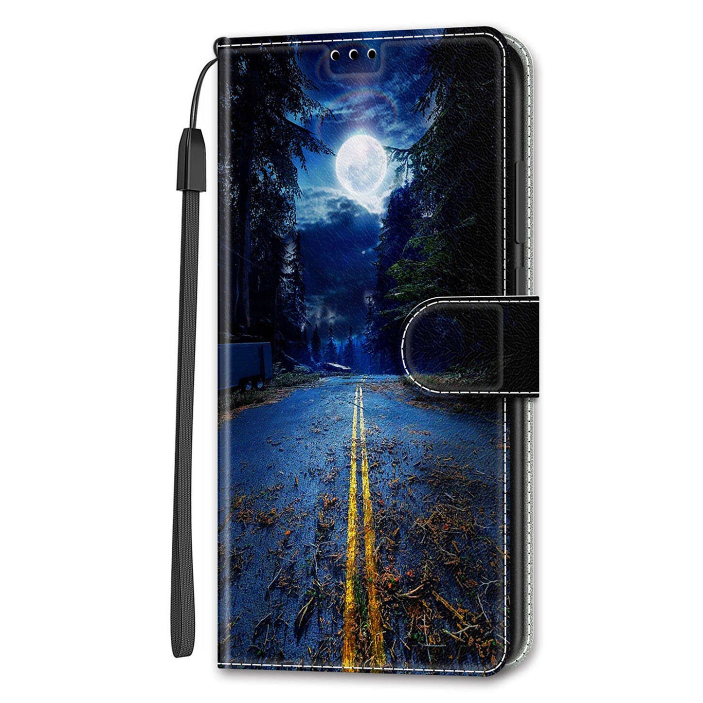 For iPhone 14 Plus PU Leather Pattern Printing Case Card Holder Phone Cover with Stand