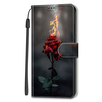For iPhone 14 Pro Max Pattern Printed Leather Phone Case Card Holder Flip Stand Cover