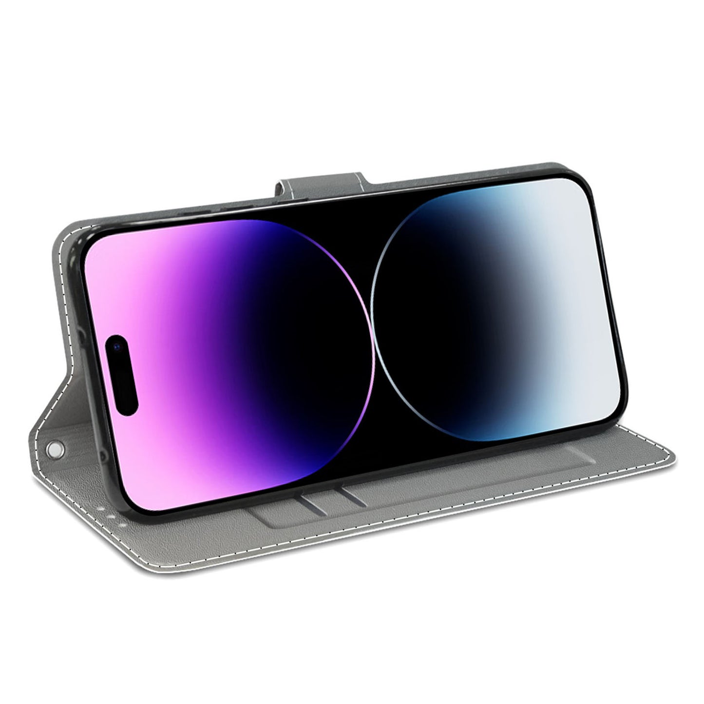 For iPhone 14 Pro Max Pattern Printed Leather Phone Case Card Holder Flip Stand Cover