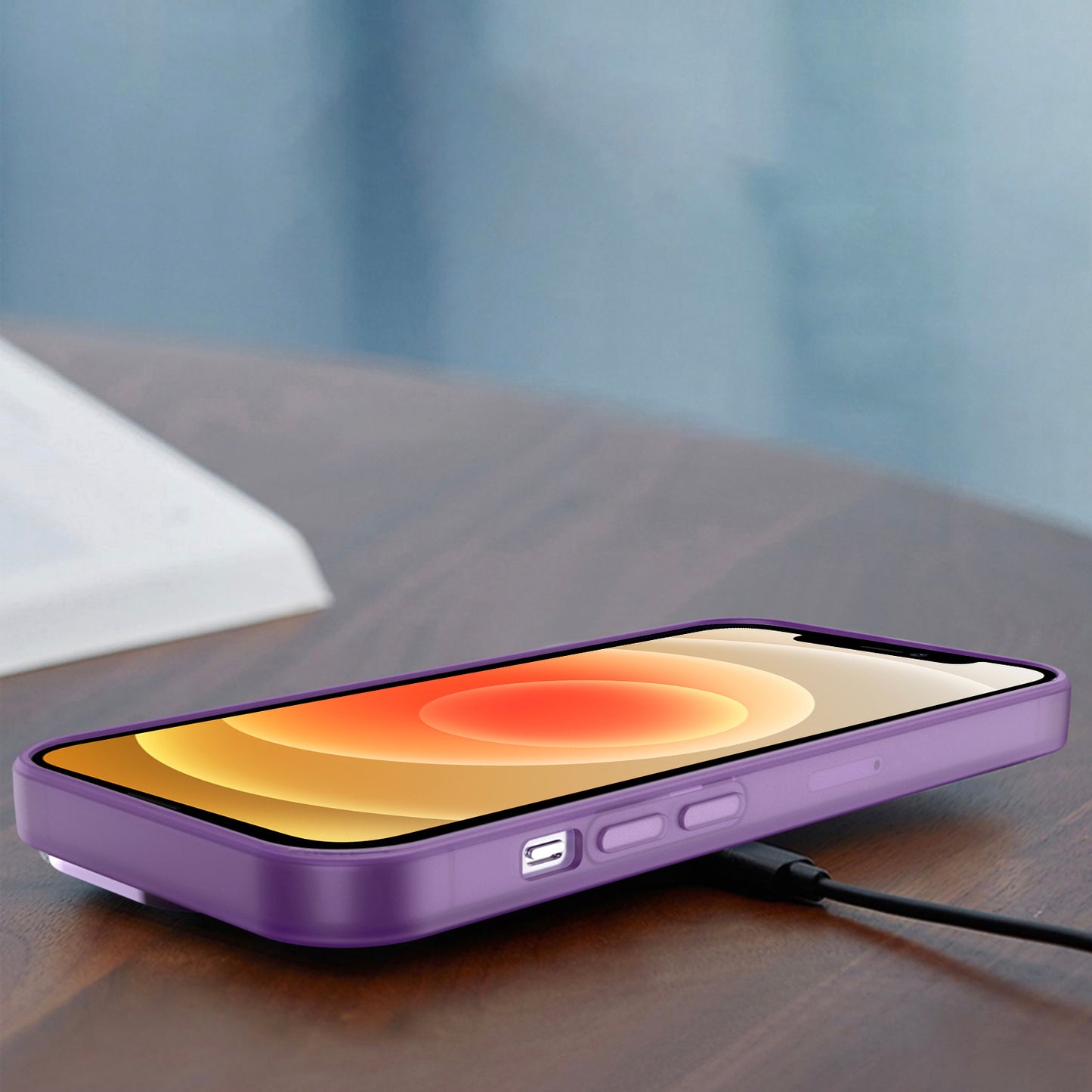 TPU Phone Case for iPhone 12 Pro Max 6.7 inch , Electroplating PC Kickstand Cover with Lens Film