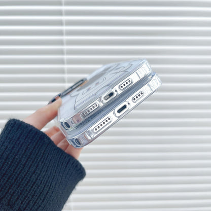 Phone Case for iPhone 14 Pro Max Laser Astronaut Pattern Printing PC+TPU Drop Protection Cover