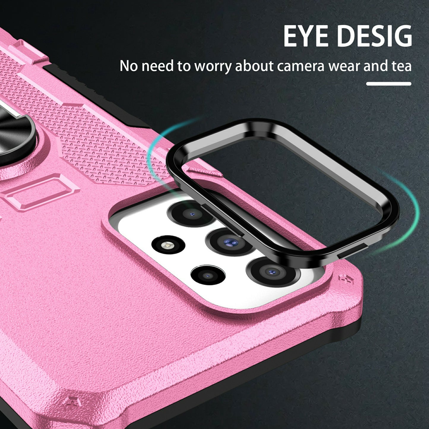 For Infinix Smart 7 4G Anti-Scratch PC + TPU Phone Case Rugged Cover with Ring Kickstand