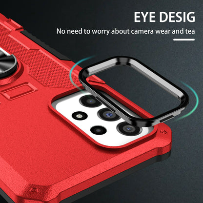 For Infinix Smart 7 4G Anti-Scratch PC + TPU Phone Case Rugged Cover with Ring Kickstand