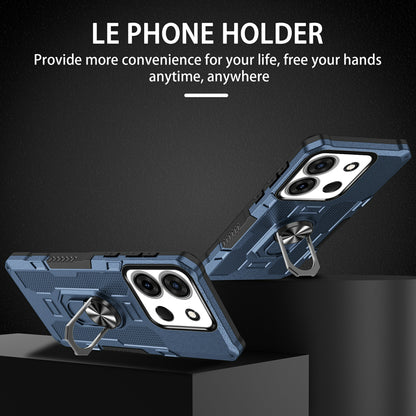 For Infinix Smart 7 4G Anti-Scratch PC + TPU Phone Case Rugged Cover with Ring Kickstand