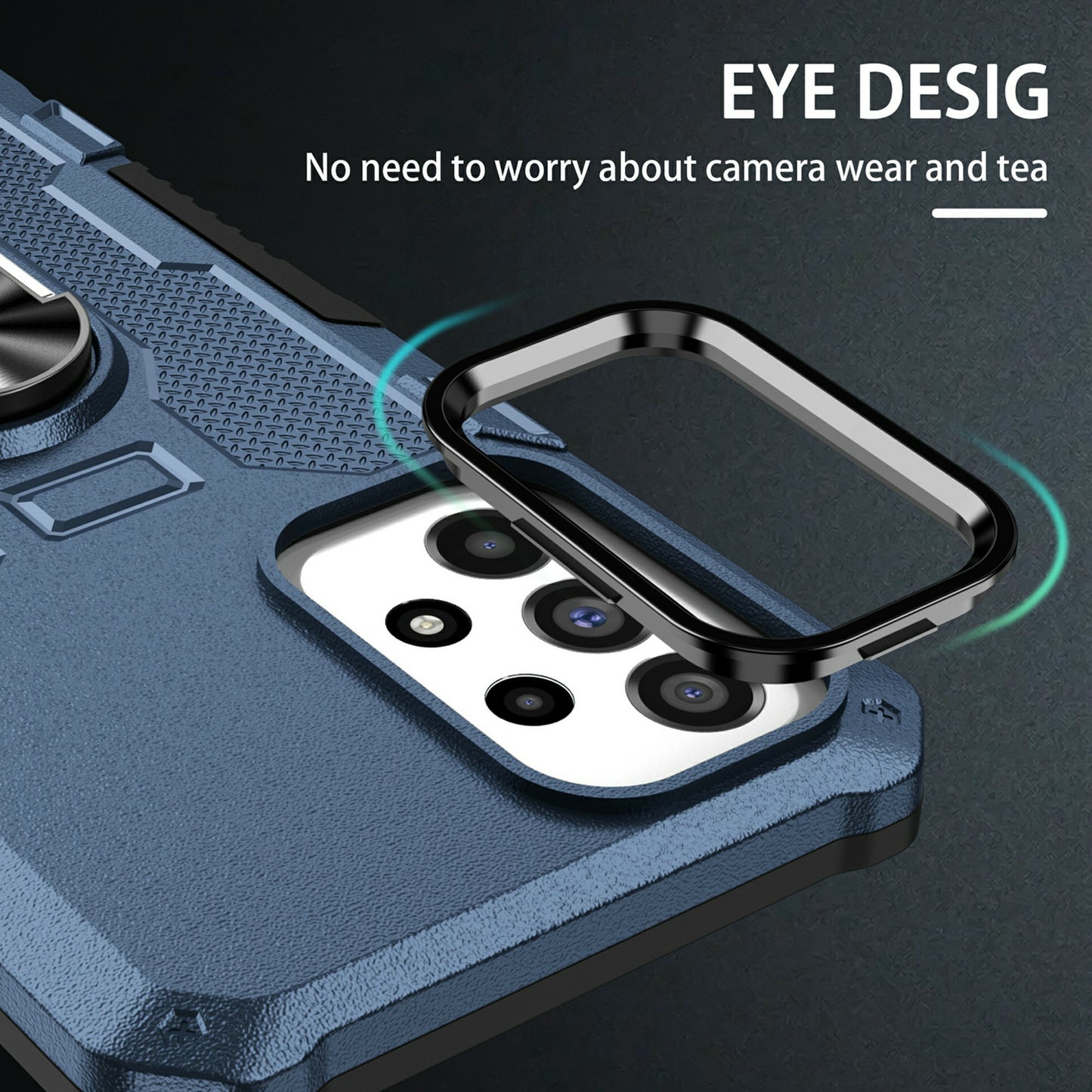 For Infinix Smart 7 4G Anti-Scratch PC + TPU Phone Case Rugged Cover with Ring Kickstand