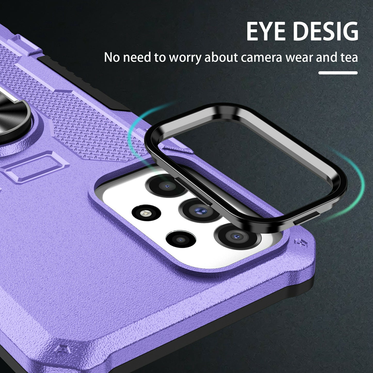 For Infinix Smart 7 4G Anti-Scratch PC + TPU Phone Case Rugged Cover with Ring Kickstand