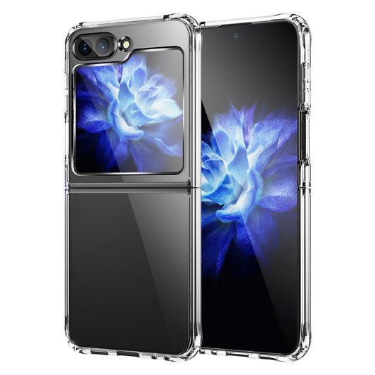For Samsung Galaxy Z Flip5 5G Four Corner Anti-drop Cover Transparent TPU+Acrylic Folding Phone Case
