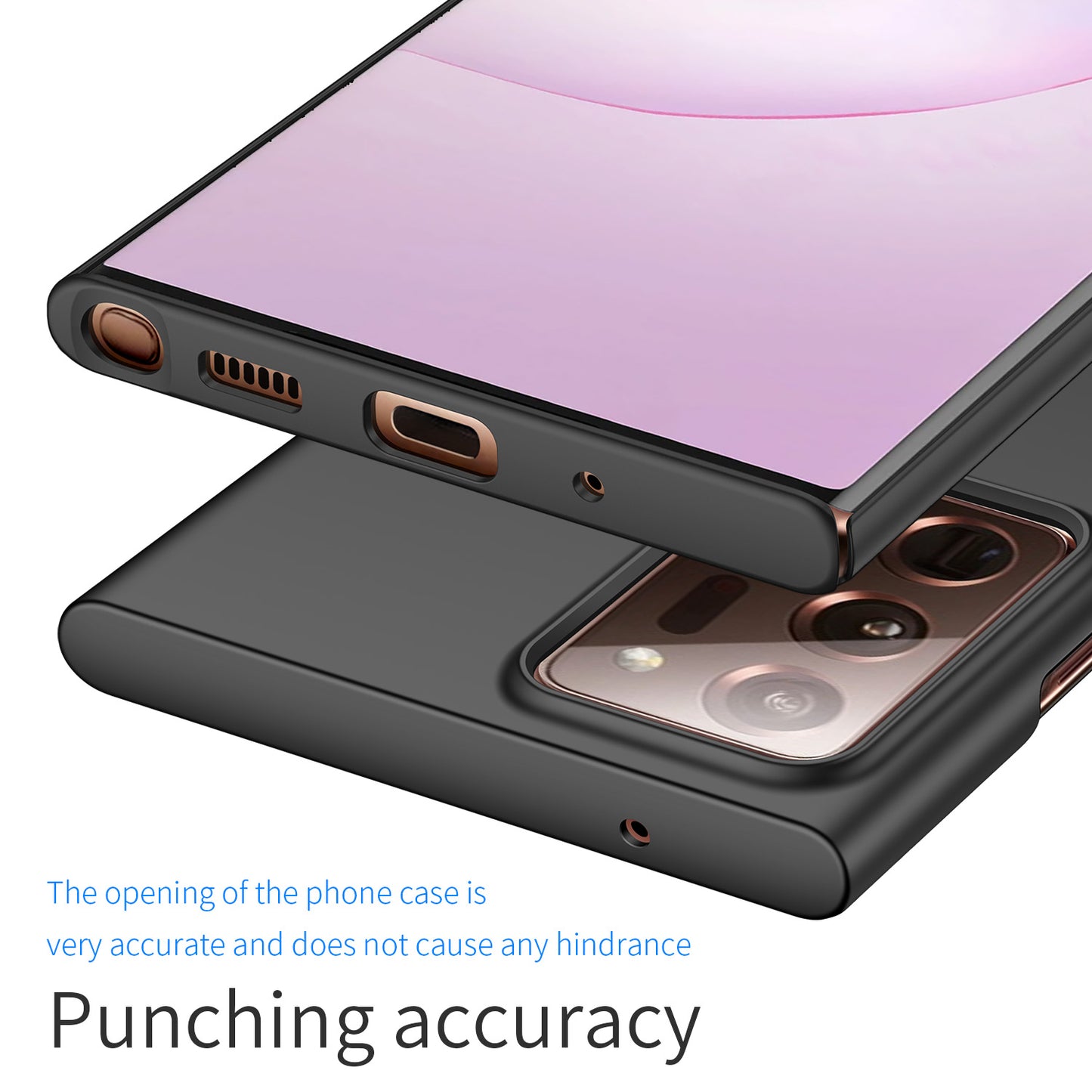 For Samsung Galaxy Note20 Ultra 5G / Note20 Ultra Solid Color PC Protective Cover Anti-drop Phone Case