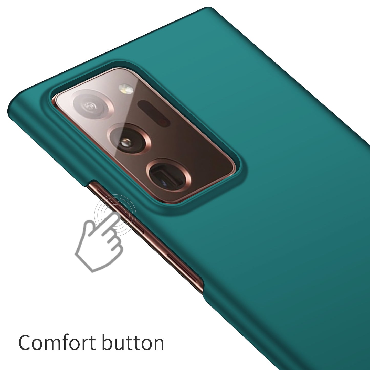 For Samsung Galaxy Note20 Ultra 5G / Note20 Ultra Solid Color PC Protective Cover Anti-drop Phone Case