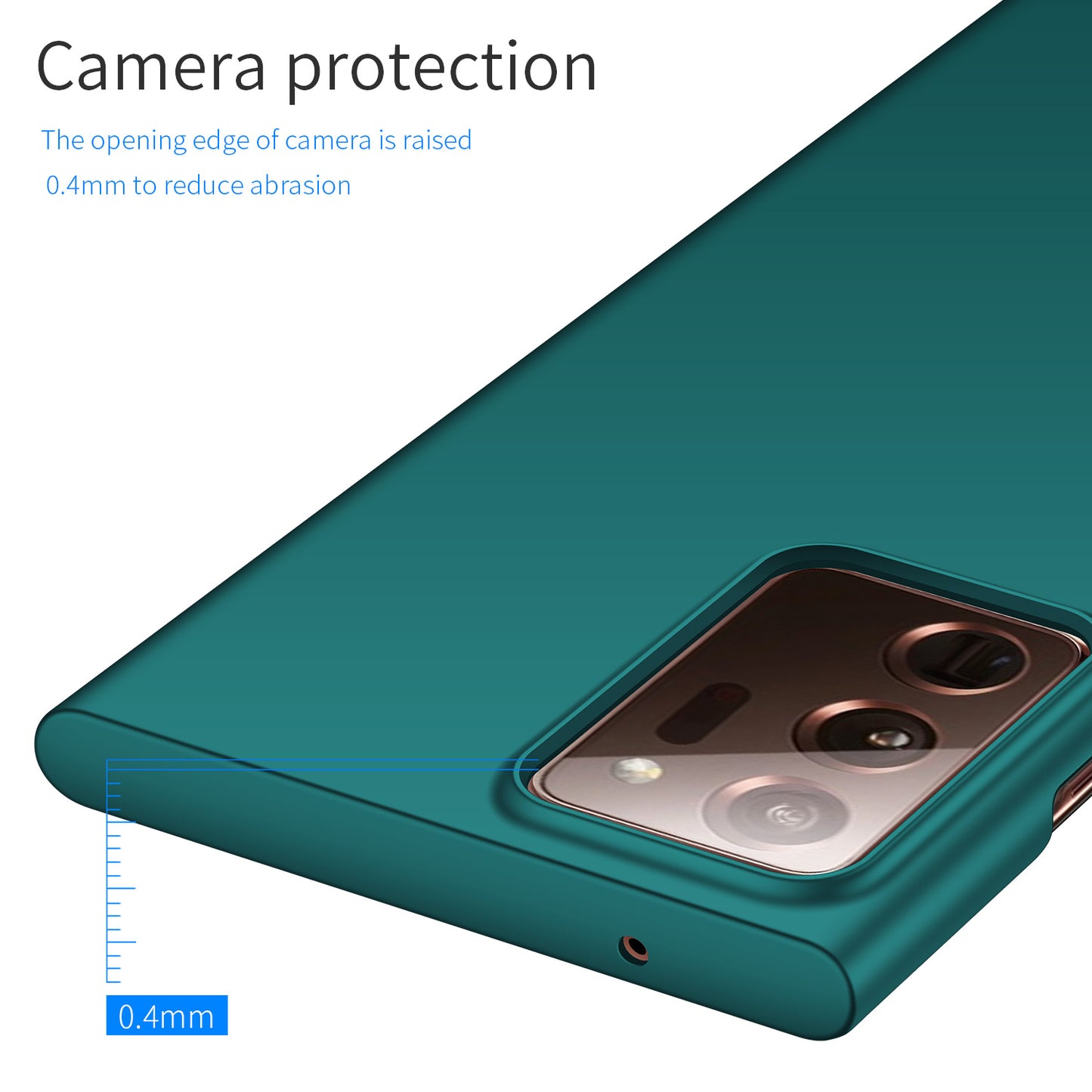 For Samsung Galaxy Note20 Ultra 5G / Note20 Ultra Solid Color PC Protective Cover Anti-drop Phone Case