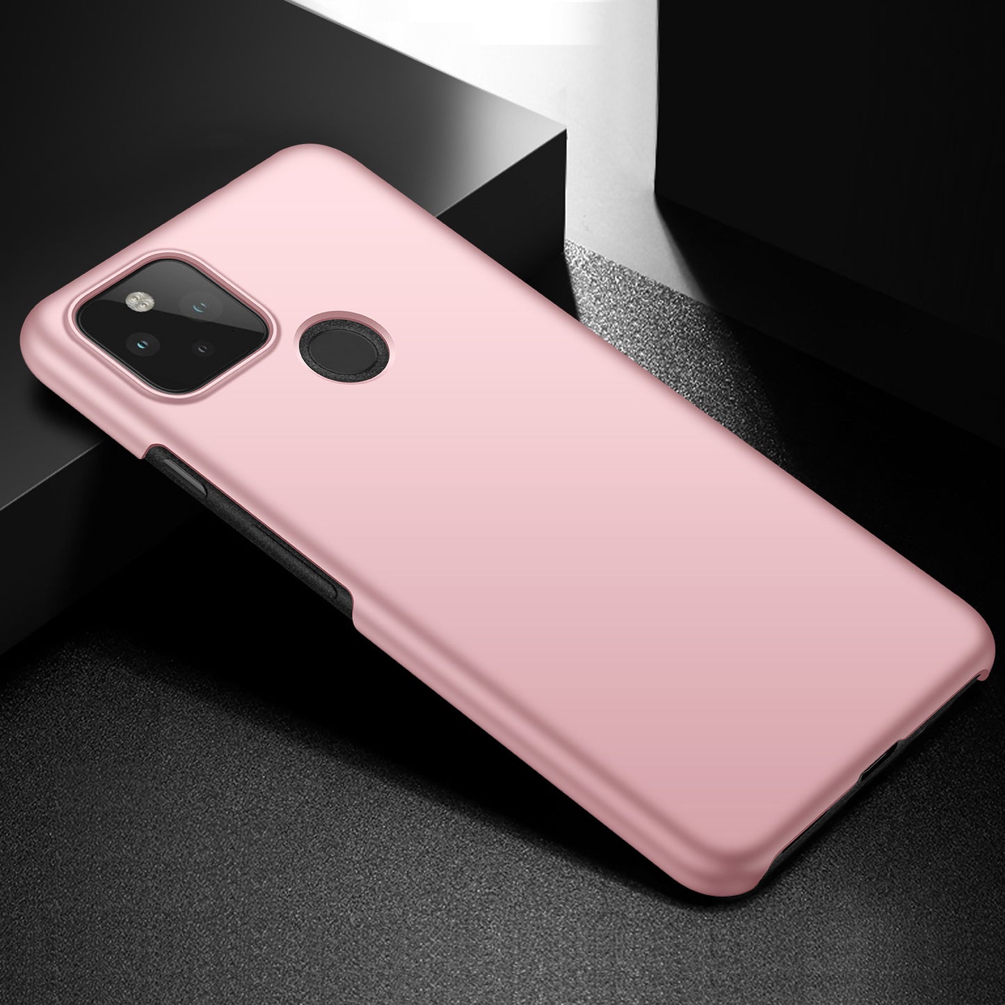 For Google Pixel 5 XL Solid Color Shockproof Phone Case Anti-fingerprint Hard PC Cover