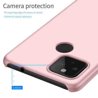 For Google Pixel 5 XL Solid Color Shockproof Phone Case Anti-fingerprint Hard PC Cover