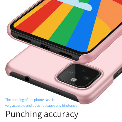 For Google Pixel 5 XL Solid Color Shockproof Phone Case Anti-fingerprint Hard PC Cover