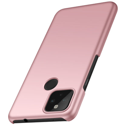 For Google Pixel 5 XL Solid Color Shockproof Phone Case Anti-fingerprint Hard PC Cover