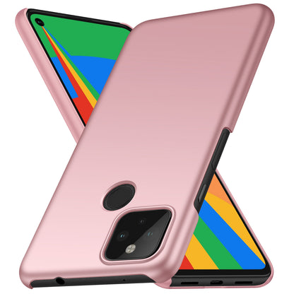 For Google Pixel 5 XL Solid Color Shockproof Phone Case Anti-fingerprint Hard PC Cover