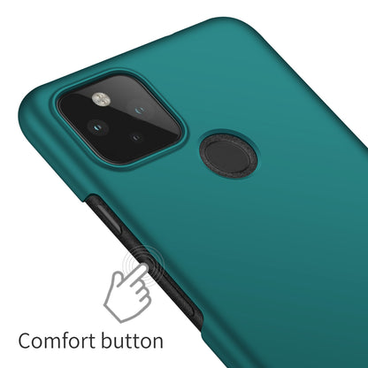 For Google Pixel 5 XL Solid Color Shockproof Phone Case Anti-fingerprint Hard PC Cover