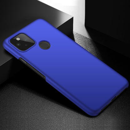 For Google Pixel 5 XL Solid Color Shockproof Phone Case Anti-fingerprint Hard PC Cover