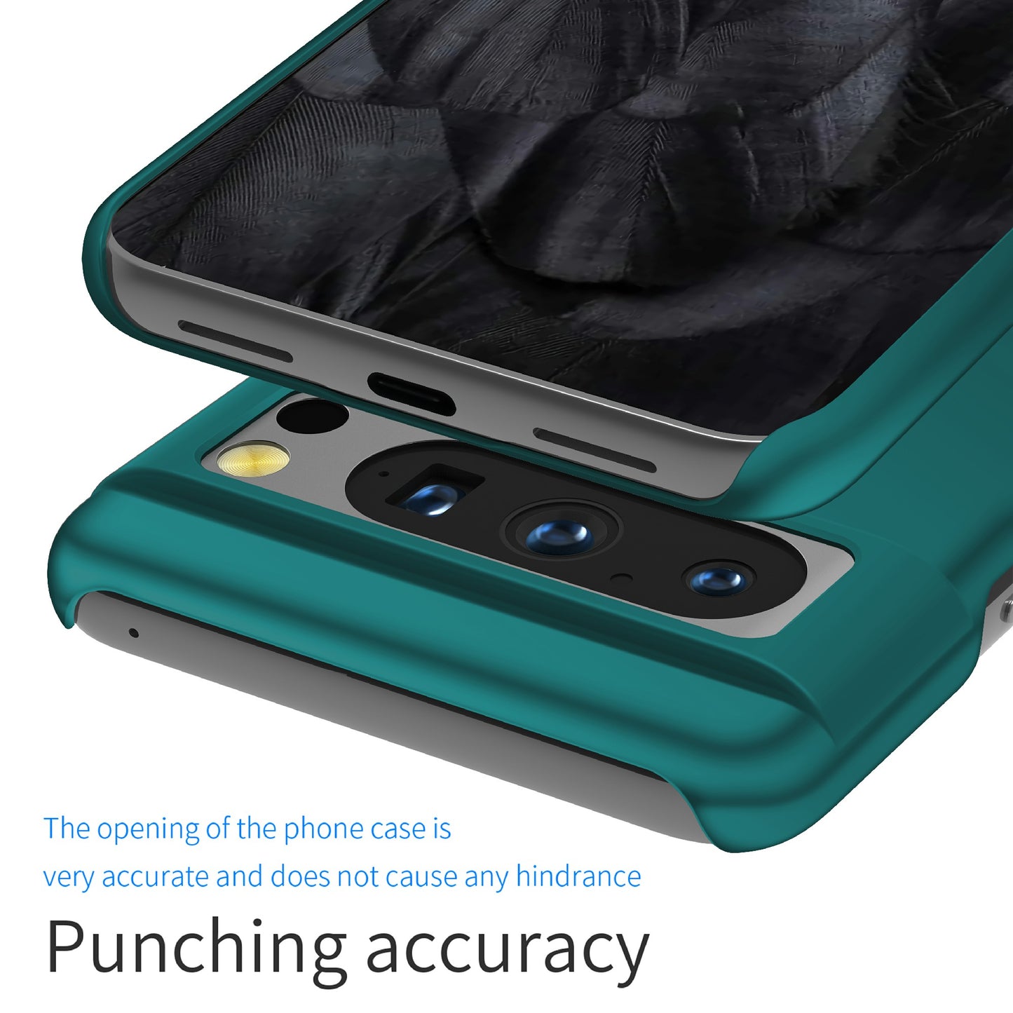 For Google Pixel 8 Pro Solid Color PC Drop-proof Cover Mobile Phone Case