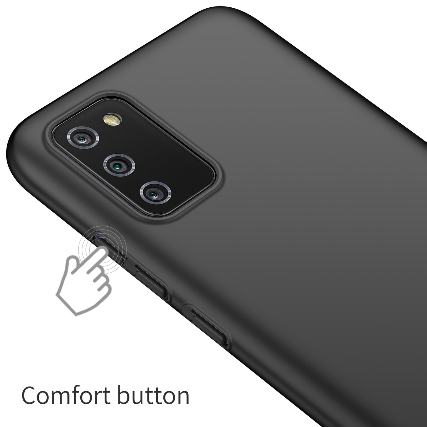 For Samsung Galaxy A02s (166.5x75.9x9.2mm) Hard PC Cover Solid Color Anti-Scratch Shockproof Phone Case