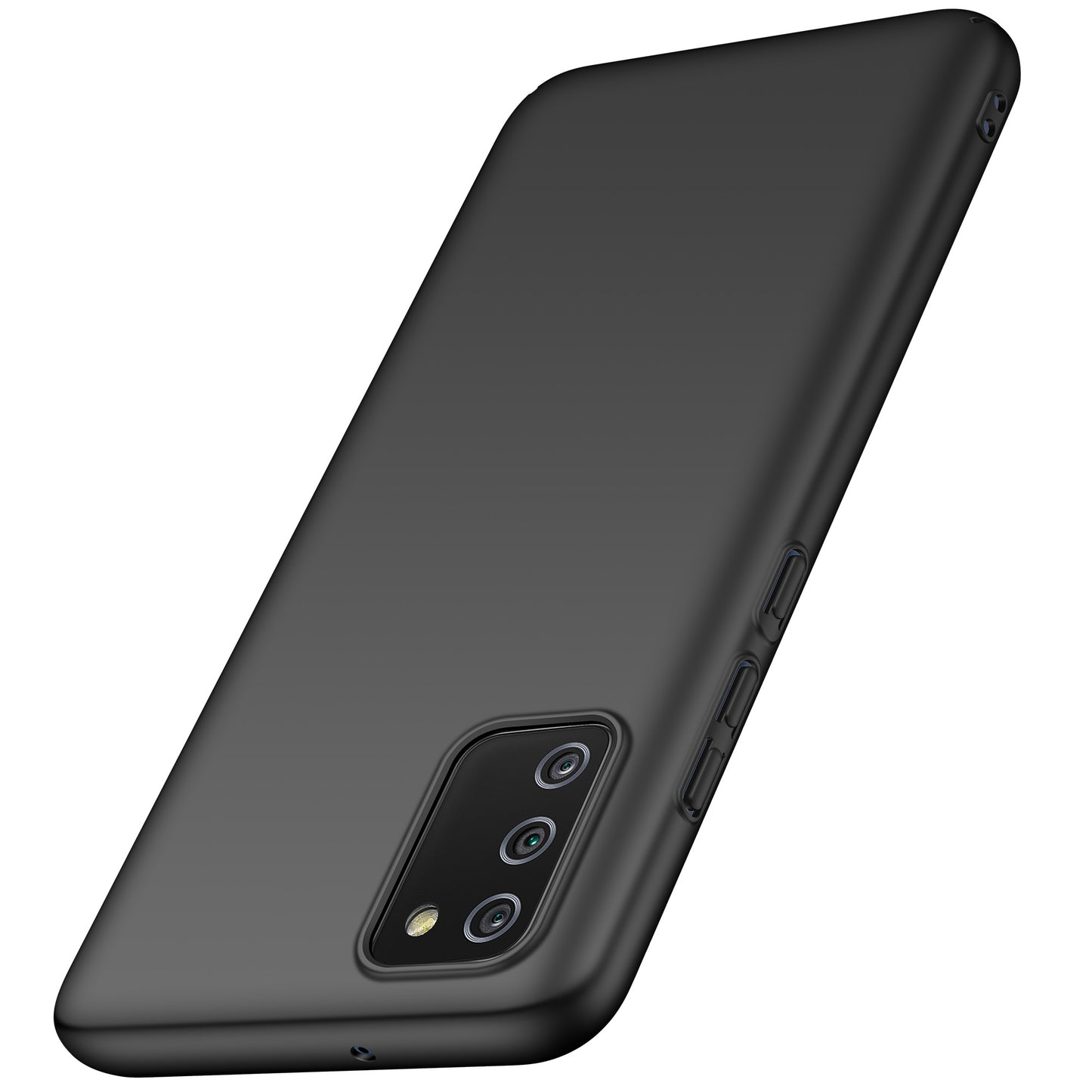 For Samsung Galaxy A02s (166.5x75.9x9.2mm) Hard PC Cover Solid Color Anti-Scratch Shockproof Phone Case