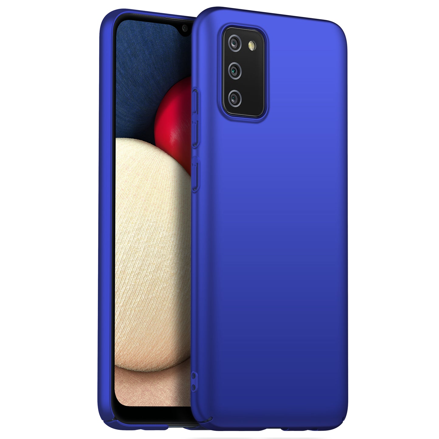 For Samsung Galaxy A02s (166.5x75.9x9.2mm) Hard PC Cover Solid Color Anti-Scratch Shockproof Phone Case