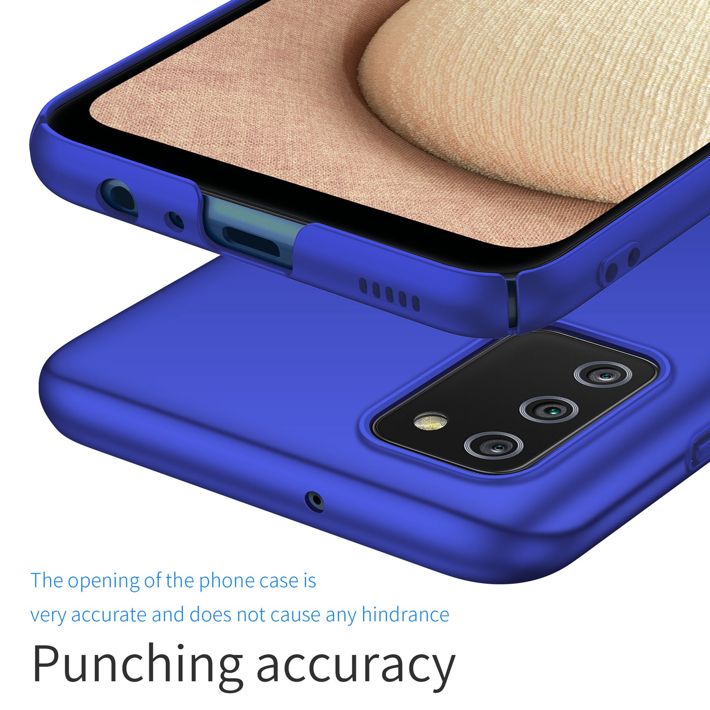 For Samsung Galaxy A02s (166.5x75.9x9.2mm) Hard PC Cover Solid Color Anti-Scratch Shockproof Phone Case