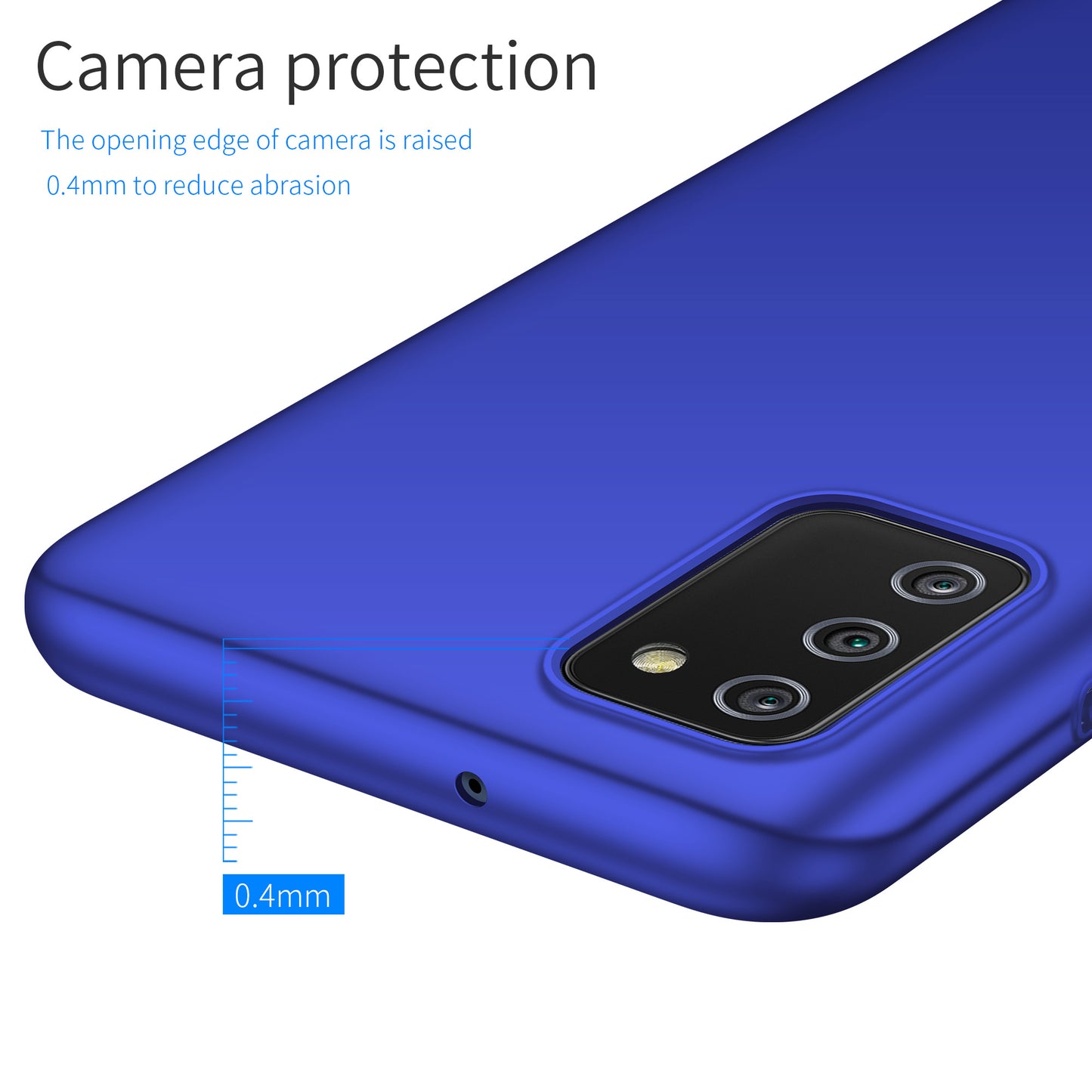 For Samsung Galaxy A02s (166.5x75.9x9.2mm) Hard PC Cover Solid Color Anti-Scratch Shockproof Phone Case