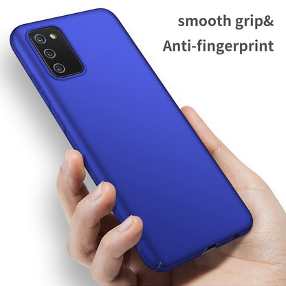 For Samsung Galaxy A02s (166.5x75.9x9.2mm) Hard PC Cover Solid Color Anti-Scratch Shockproof Phone Case