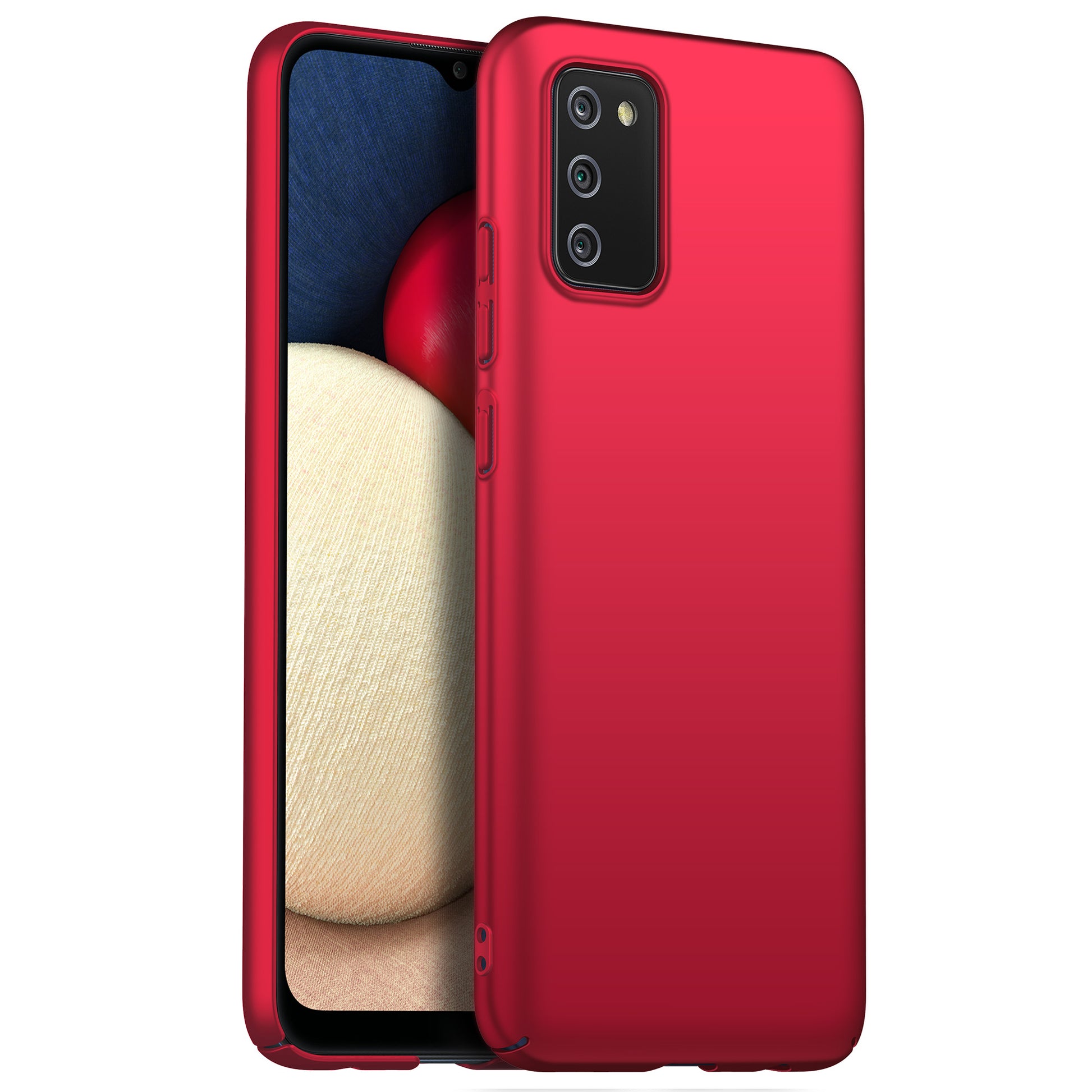 For Samsung Galaxy A02s (166.5x75.9x9.2mm) Hard PC Cover Solid Color Anti-Scratch Shockproof Phone Case