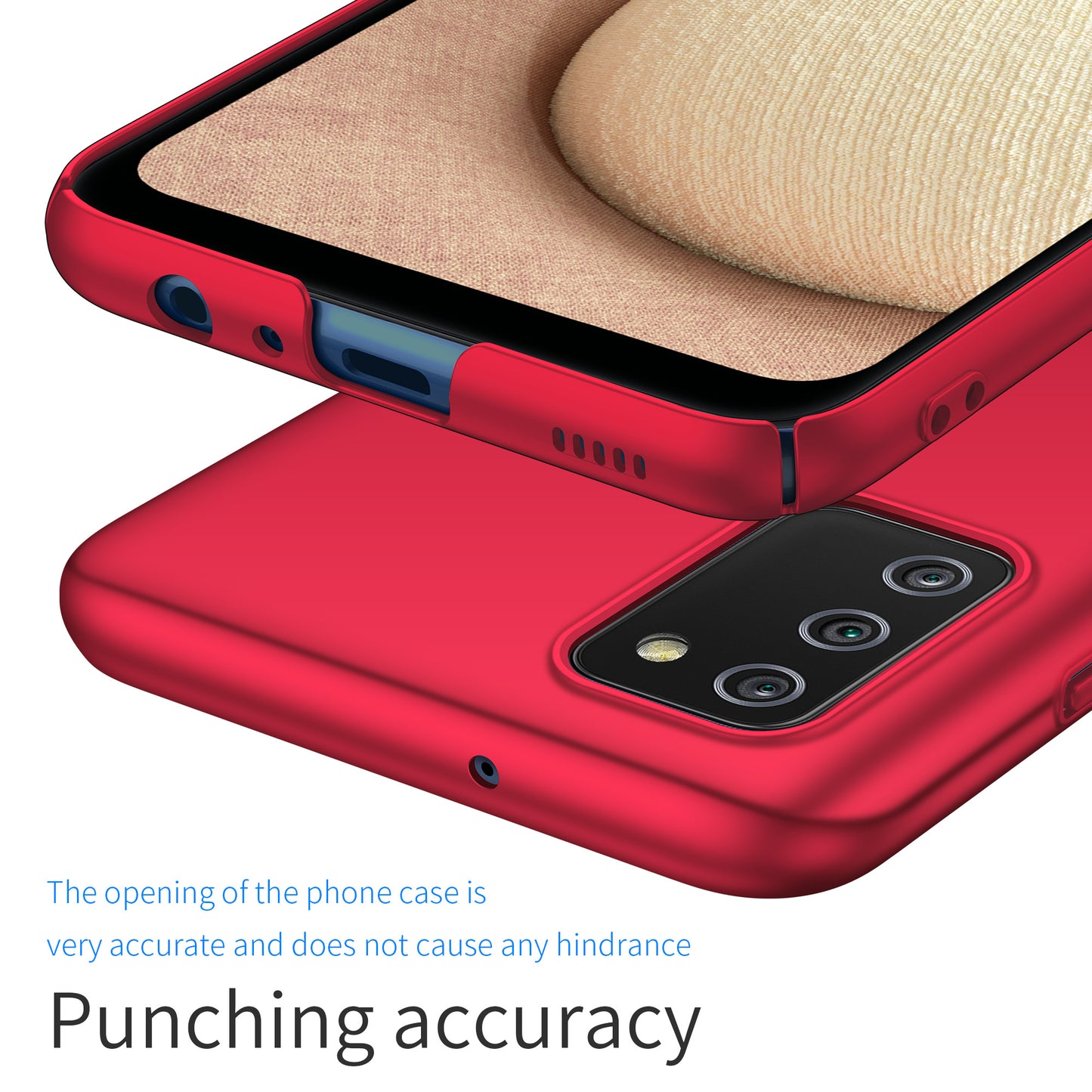 For Samsung Galaxy A02s (166.5x75.9x9.2mm) Hard PC Cover Solid Color Anti-Scratch Shockproof Phone Case