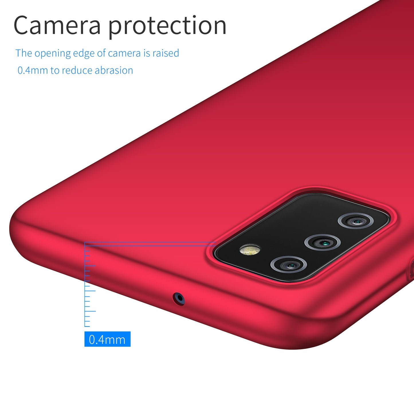 For Samsung Galaxy A02s (166.5x75.9x9.2mm) Hard PC Cover Solid Color Anti-Scratch Shockproof Phone Case