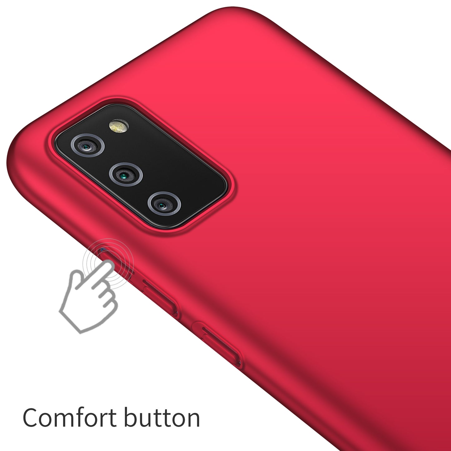 For Samsung Galaxy A02s (166.5x75.9x9.2mm) Hard PC Cover Solid Color Anti-Scratch Shockproof Phone Case