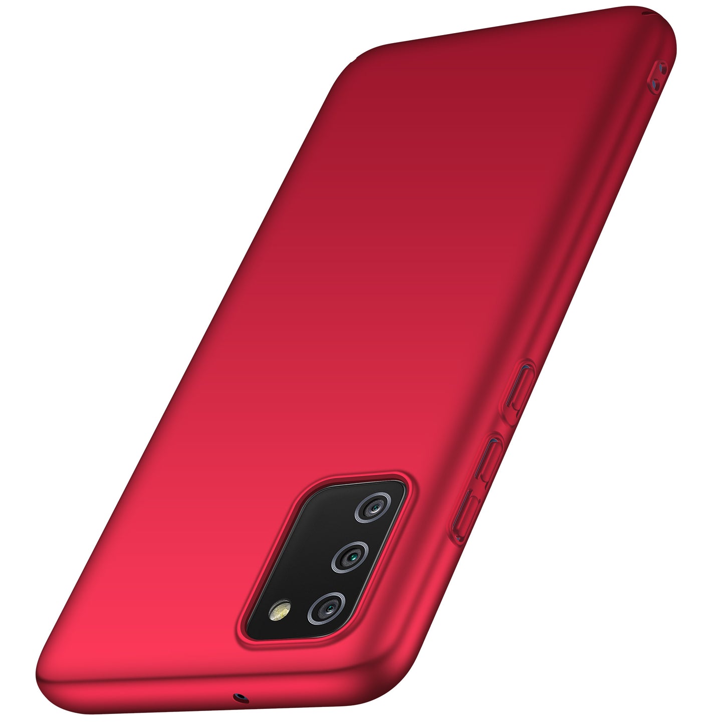 For Samsung Galaxy A02s (166.5x75.9x9.2mm) Hard PC Cover Solid Color Anti-Scratch Shockproof Phone Case