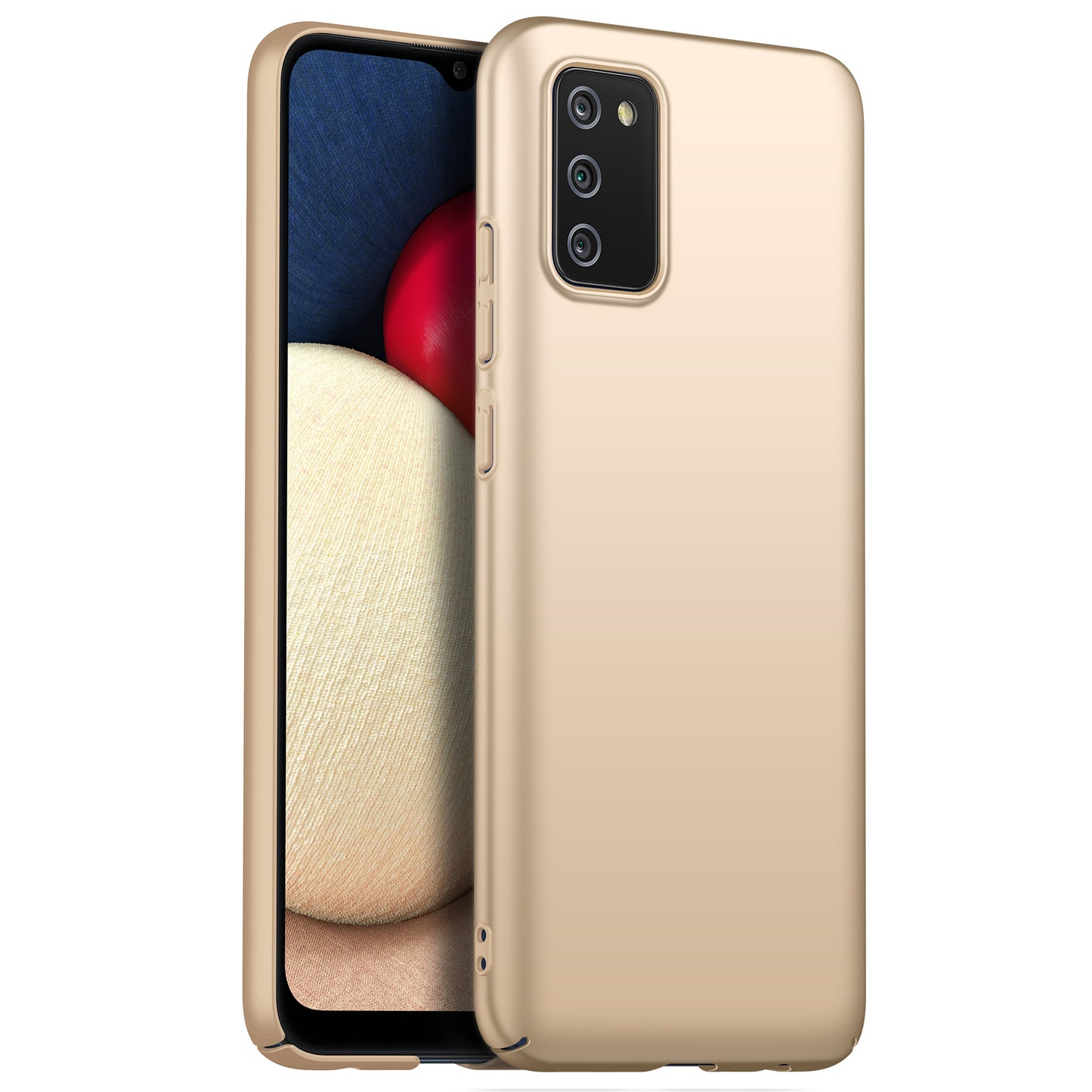 For Samsung Galaxy A02s (166.5x75.9x9.2mm) Hard PC Cover Solid Color Anti-Scratch Shockproof Phone Case