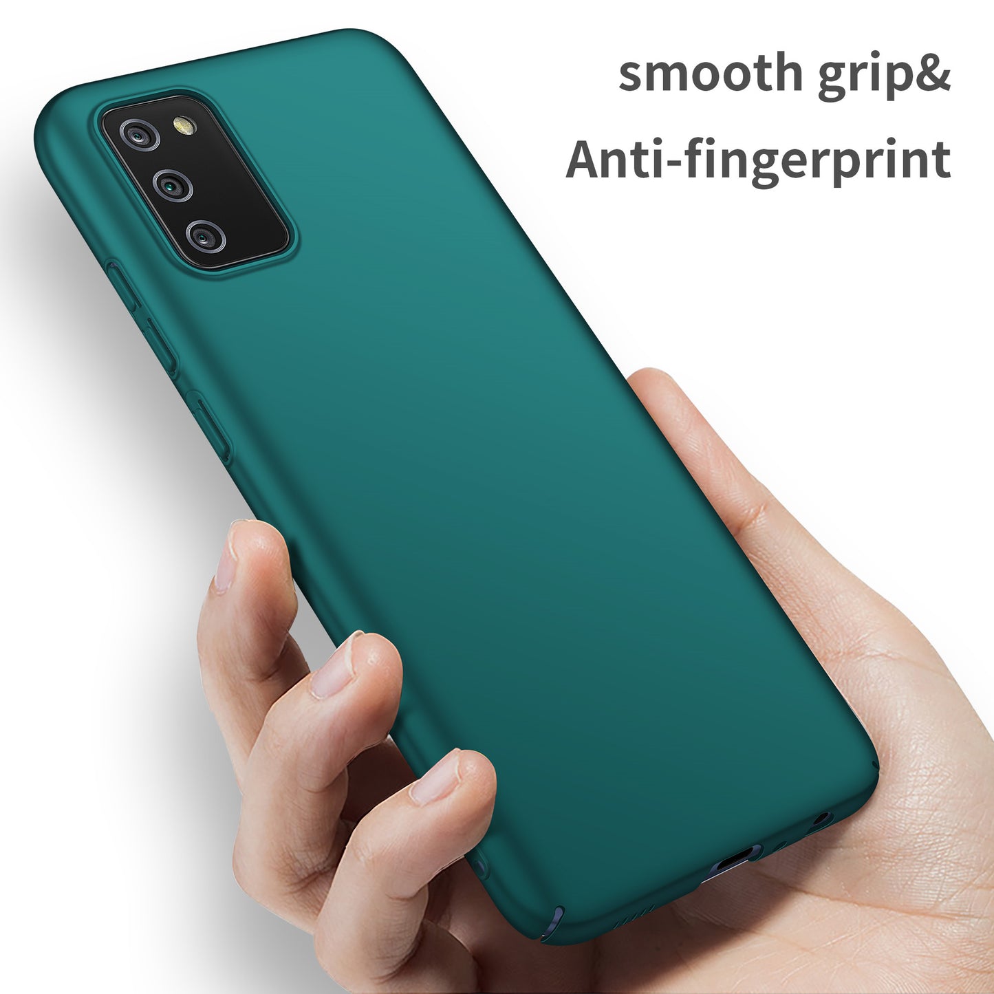 For Samsung Galaxy A02s (166.5x75.9x9.2mm) Hard PC Cover Solid Color Anti-Scratch Shockproof Phone Case